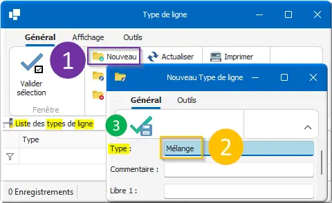 Nouveau Type de ligne Mélange