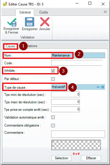 Définition de la cause Maintenance