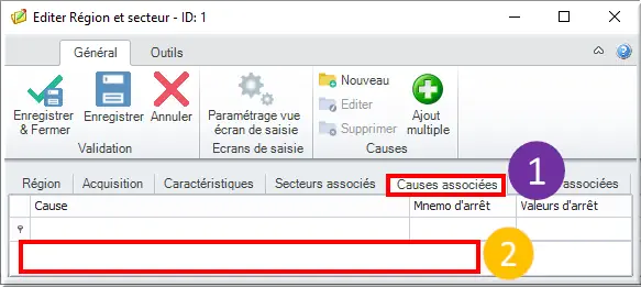 Pas de causes associées régionales