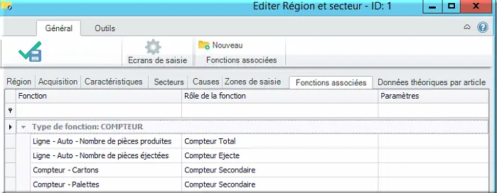 Fonction associées région