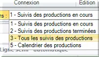 Choix d’affichage suivi de prod