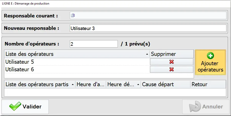 Configuration de l'équipe
